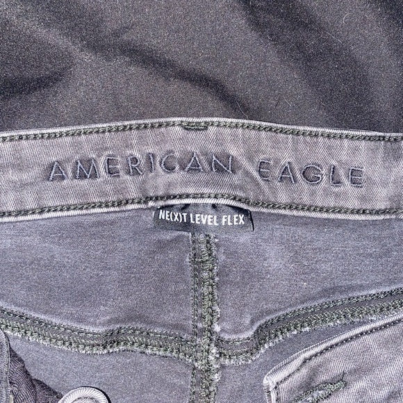 American Eagle black jeans 33x34 slim straight - Picture 5 of 7